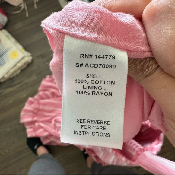 Acoa pink striped tie sleeve maxi dress size medium - Picture 7 of 7